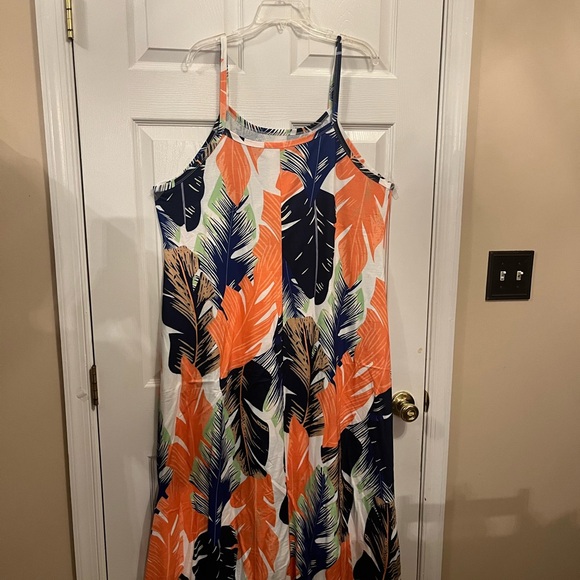 Women Plus Size Vibrant Print Vacation Summer Holiday Beach Maxi Dress 14W -20W - Picture 10 of 12